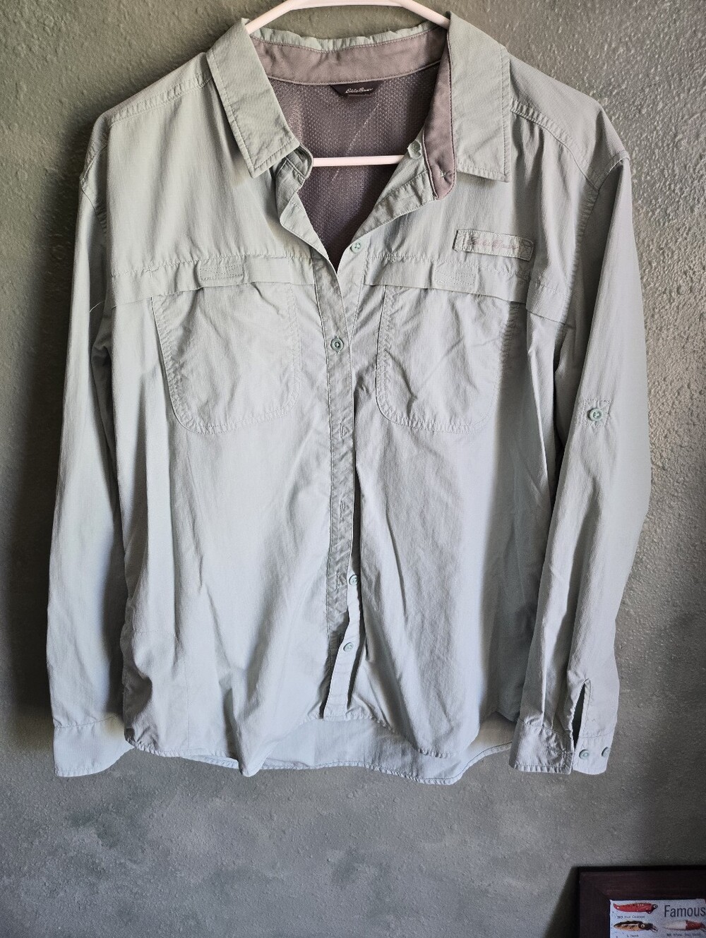 Eddie Bauer - Women's Long Sleeve Nylon Shirt - Green - Womens Size L